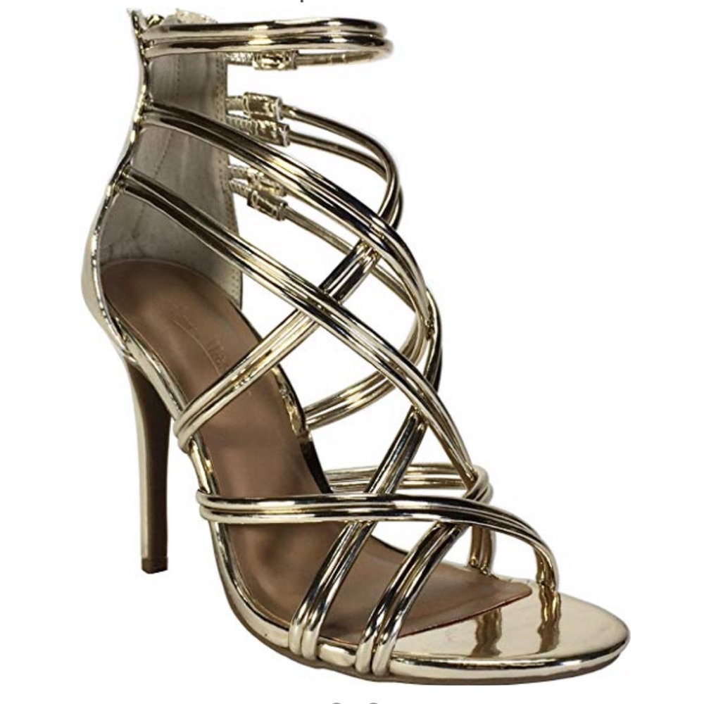 Metallic Gold Heels